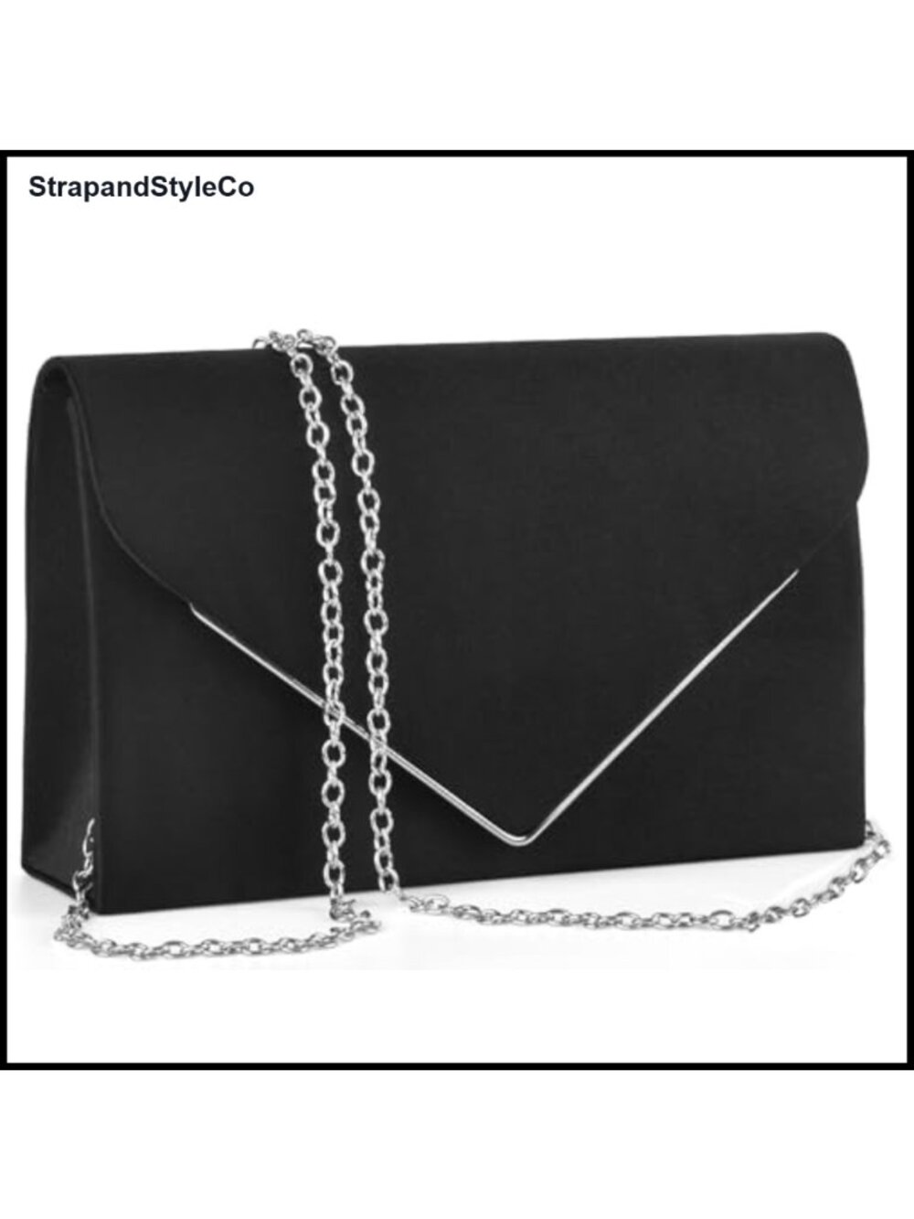 Milan Cloth Envelope Clutch Crossbody Bag with Chain Strap